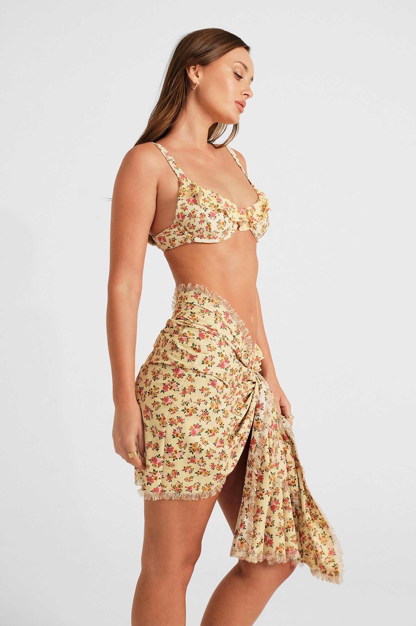 Keisha Frayed Sarong / Marabella FINAL SALE