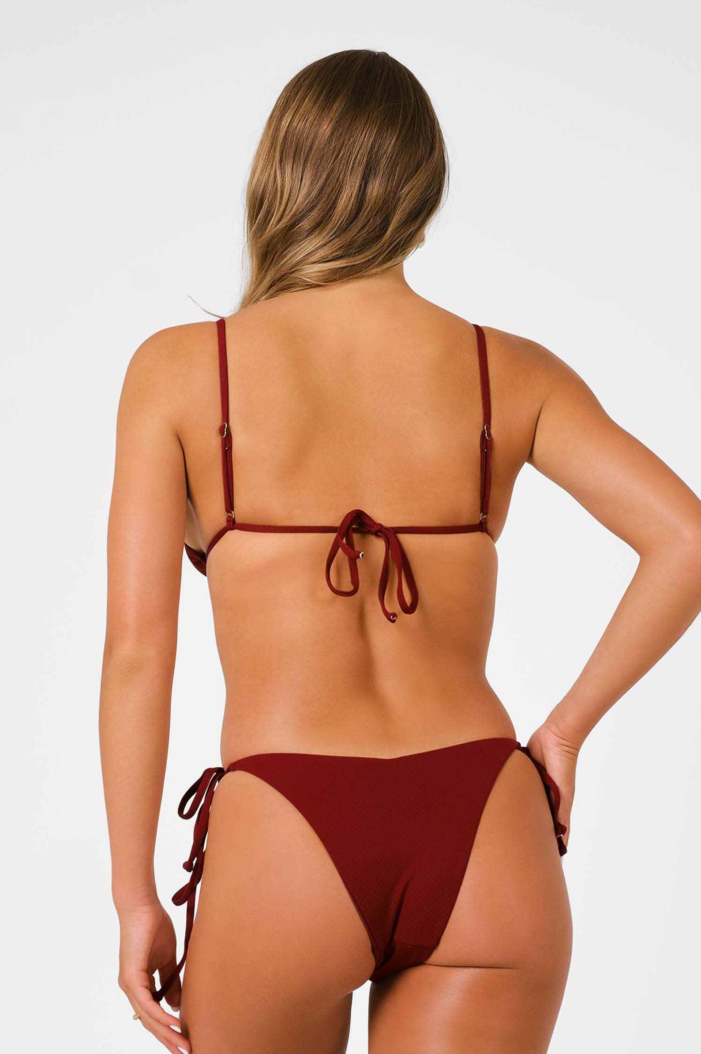 Kelly Triangle Top / Cherry Wine Pointelle
