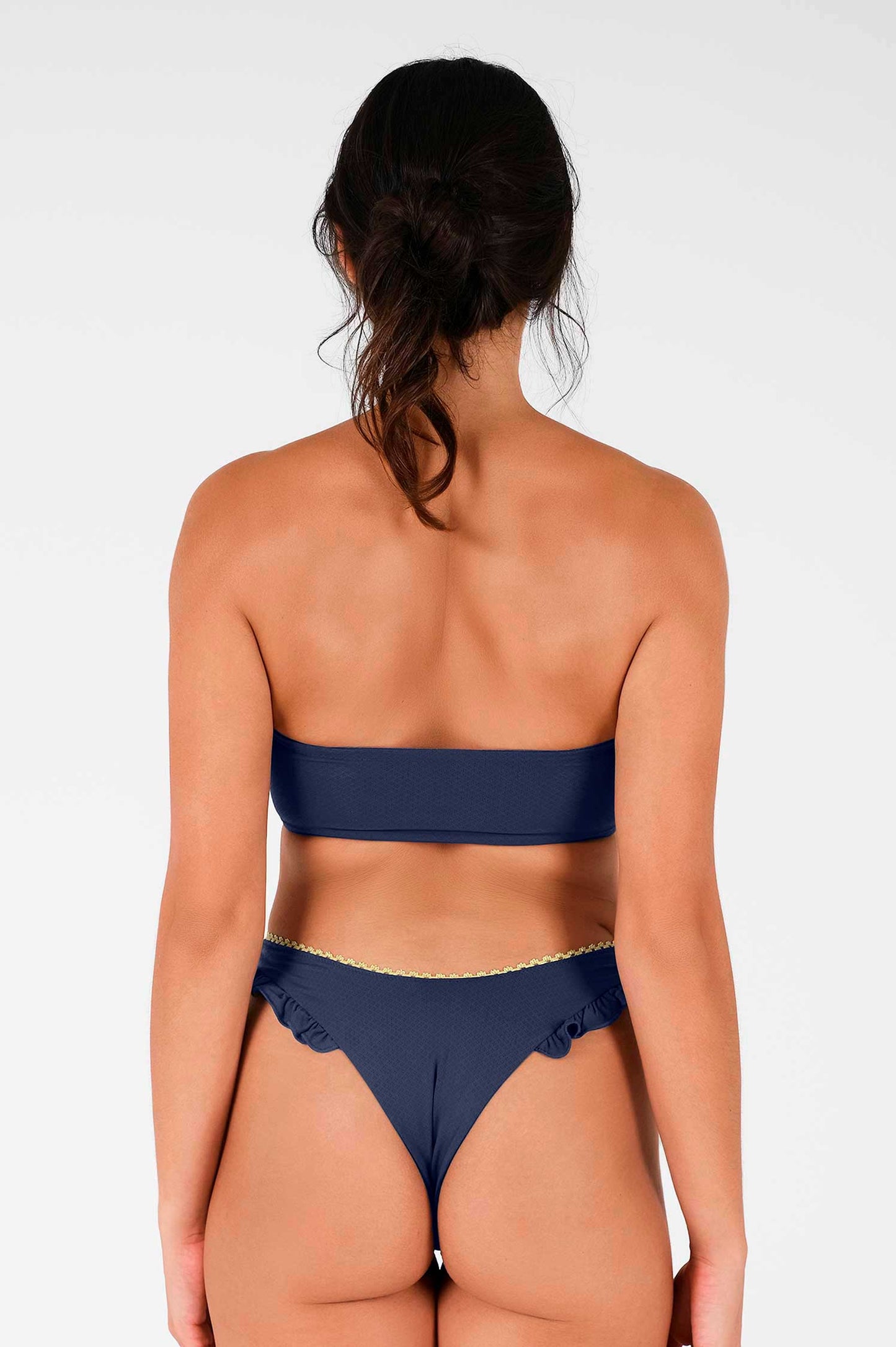 Palmo Bandeau Top / Navy Blue Pointelle