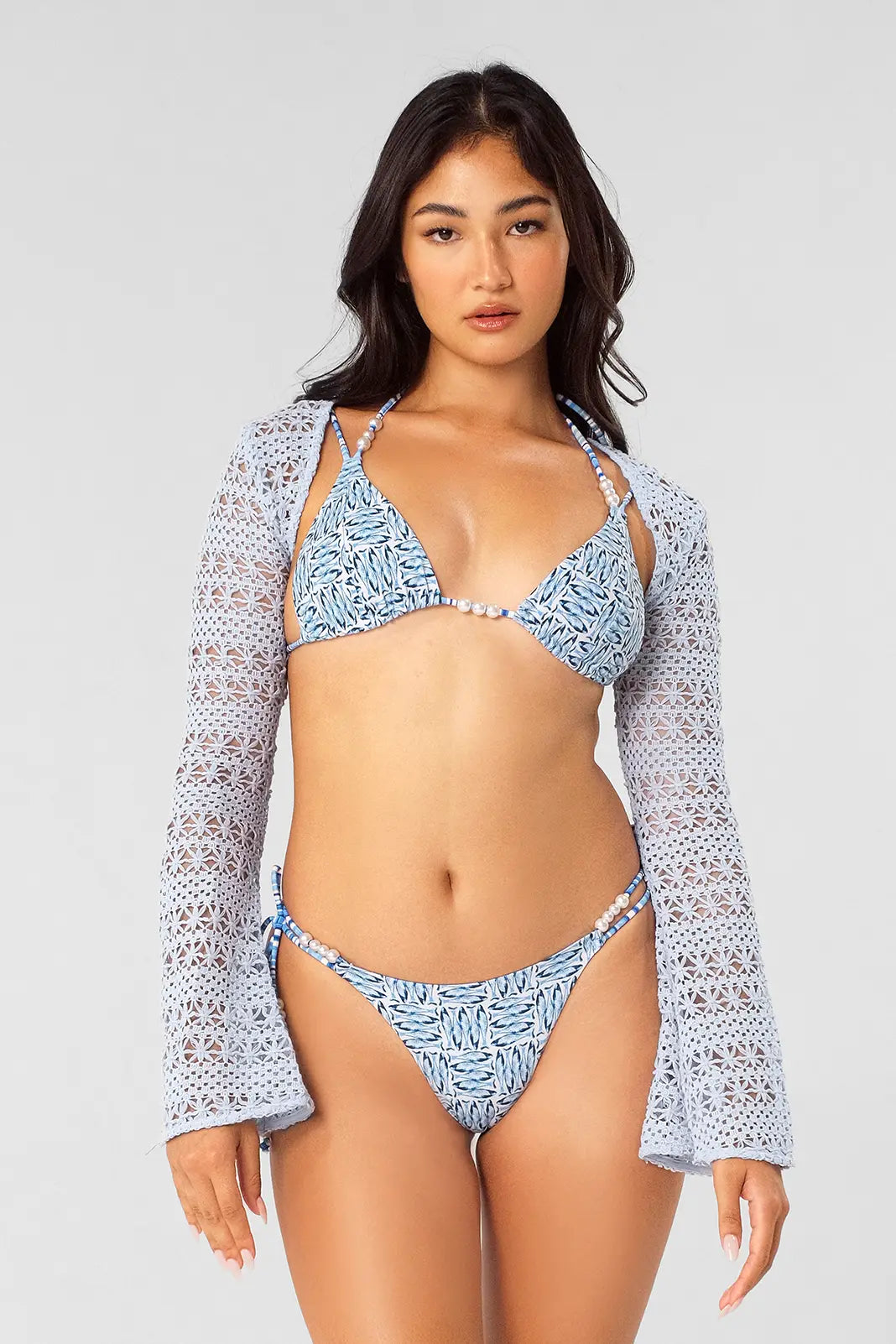 Corinne Knit Shrug / Blue Ballad