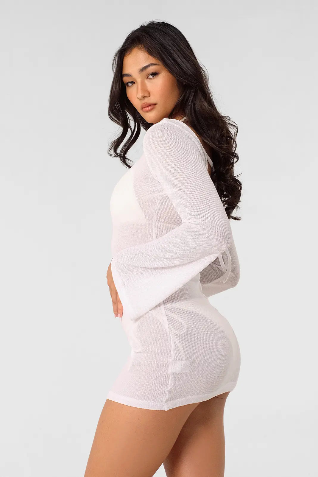 Meredith Open Back Dress / Cloud Knit