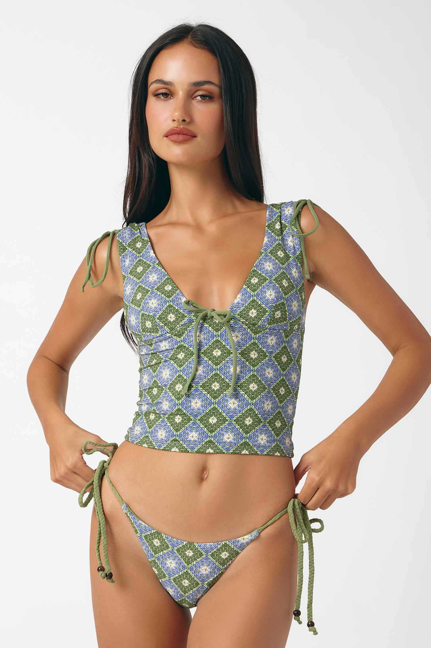 Miranda V-Neck Tankini Top / Sampieri