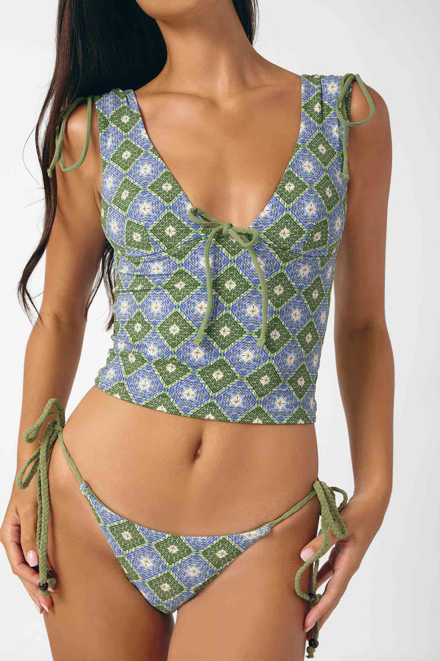 Miranda V-Neck Tankini Top / Sampieri