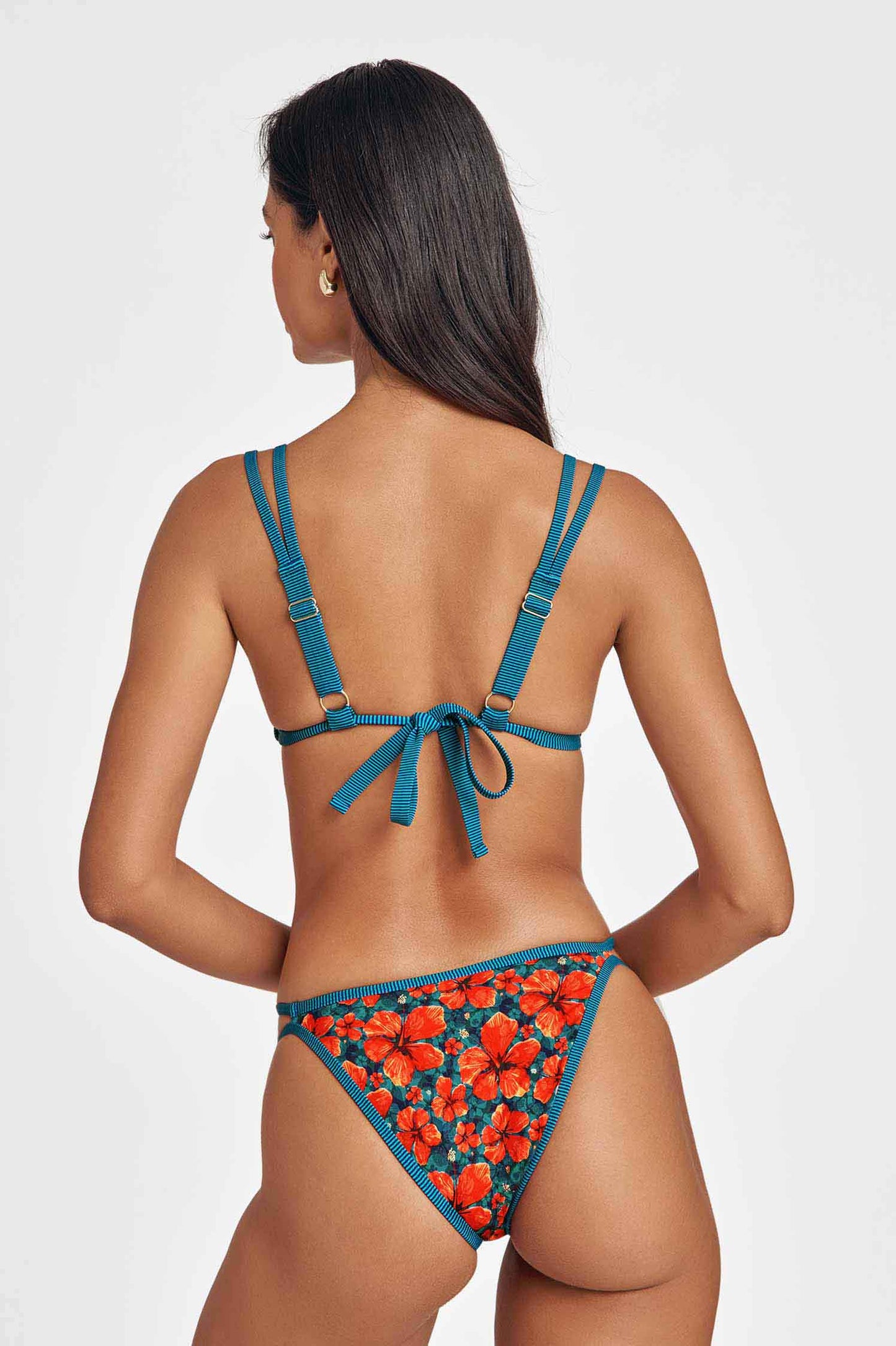 Minna Double Strap Triangle Top / Paradise Blooms