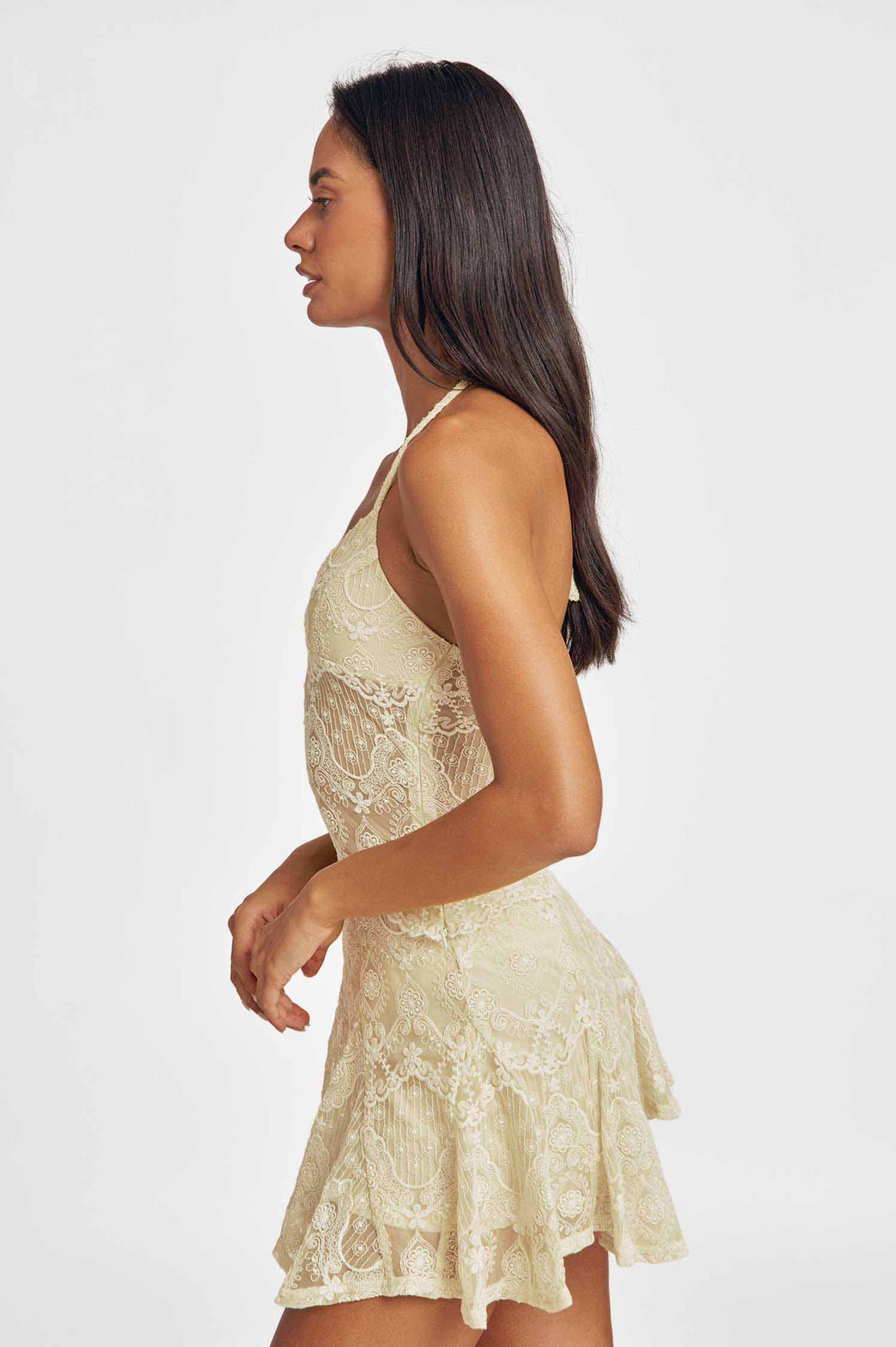 Lorelai Halter Top / Butter Yellow