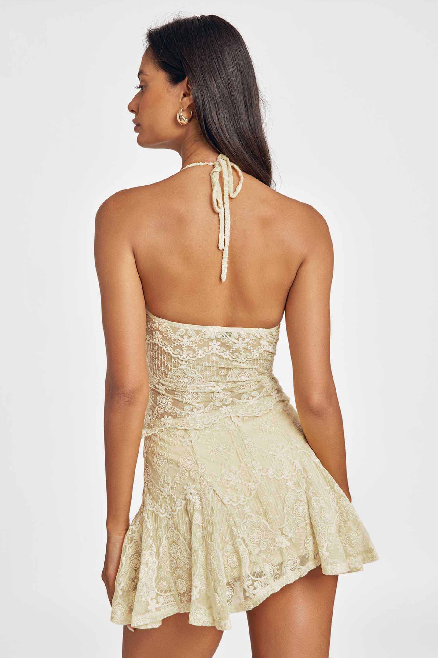 Lorelai Halter Top / Butter Yellow