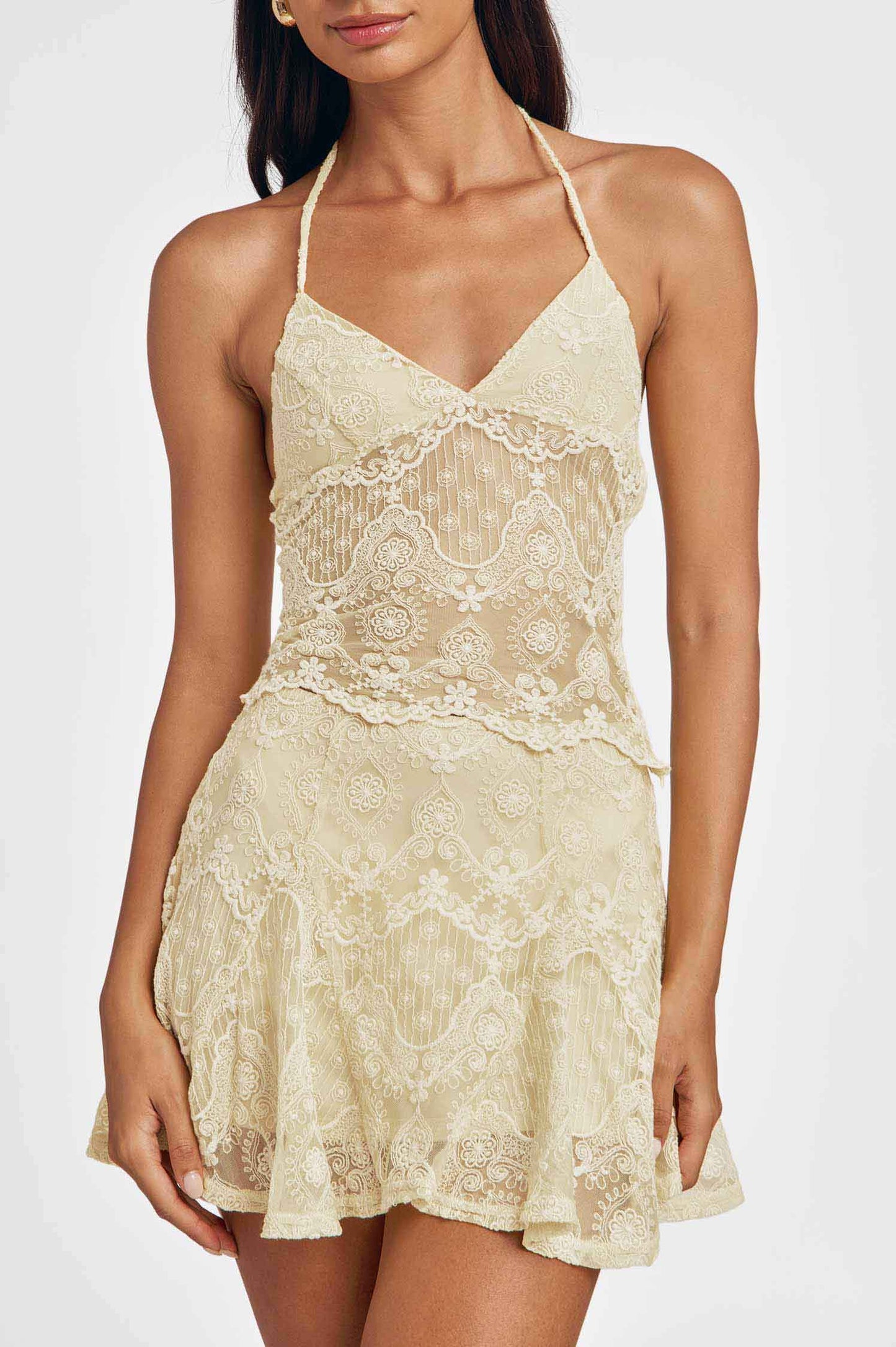 Lorelai Halter Top / Butter Yellow