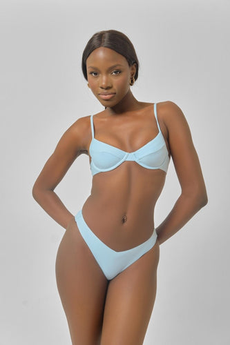 Underwire + Cheeky Set / Arctic Blue