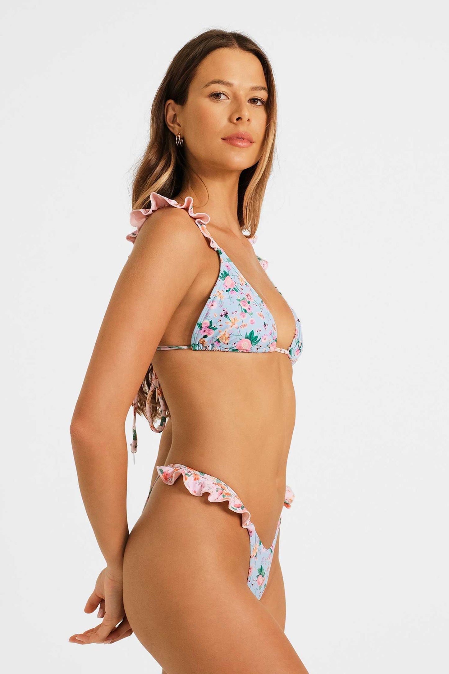 Tessa Ruffled Triangle Top / Venice Spring FINAL SALE