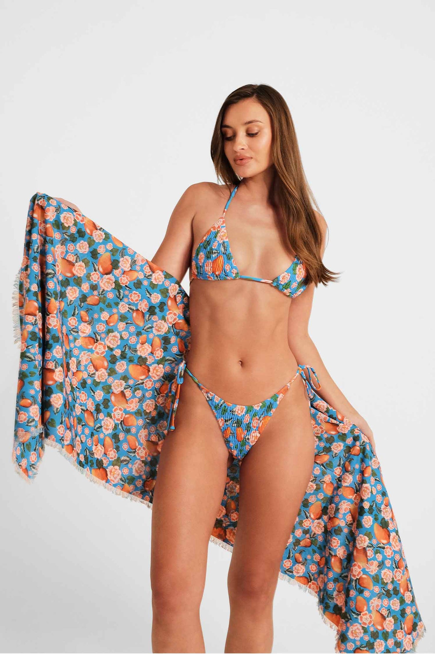 Keisha Frayed Sarong / Sicily FINAL SALE