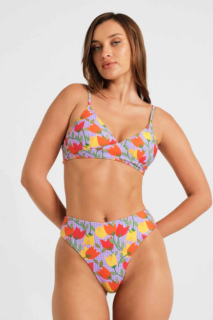 Brooke High Waist Medium Bottoms / Tulip Time Waffle Knit