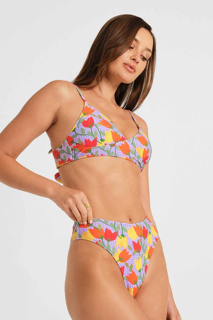 Brooke High Waist Medium Bottoms / Tulip Time Waffle Knit