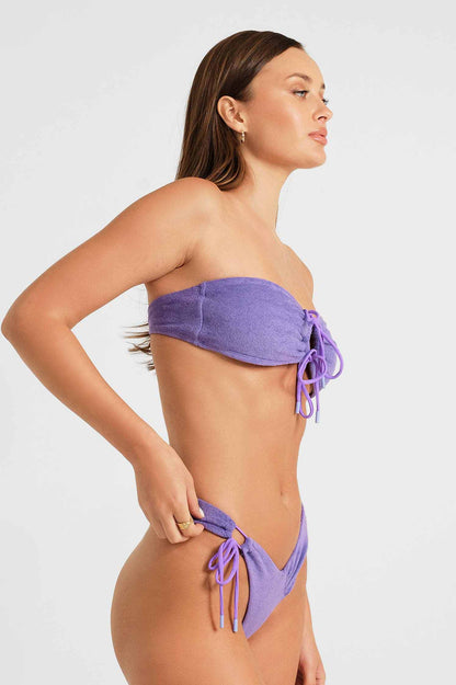 Alana Tie Front Cheeky Bottoms / Peri Terry FINAL SALE