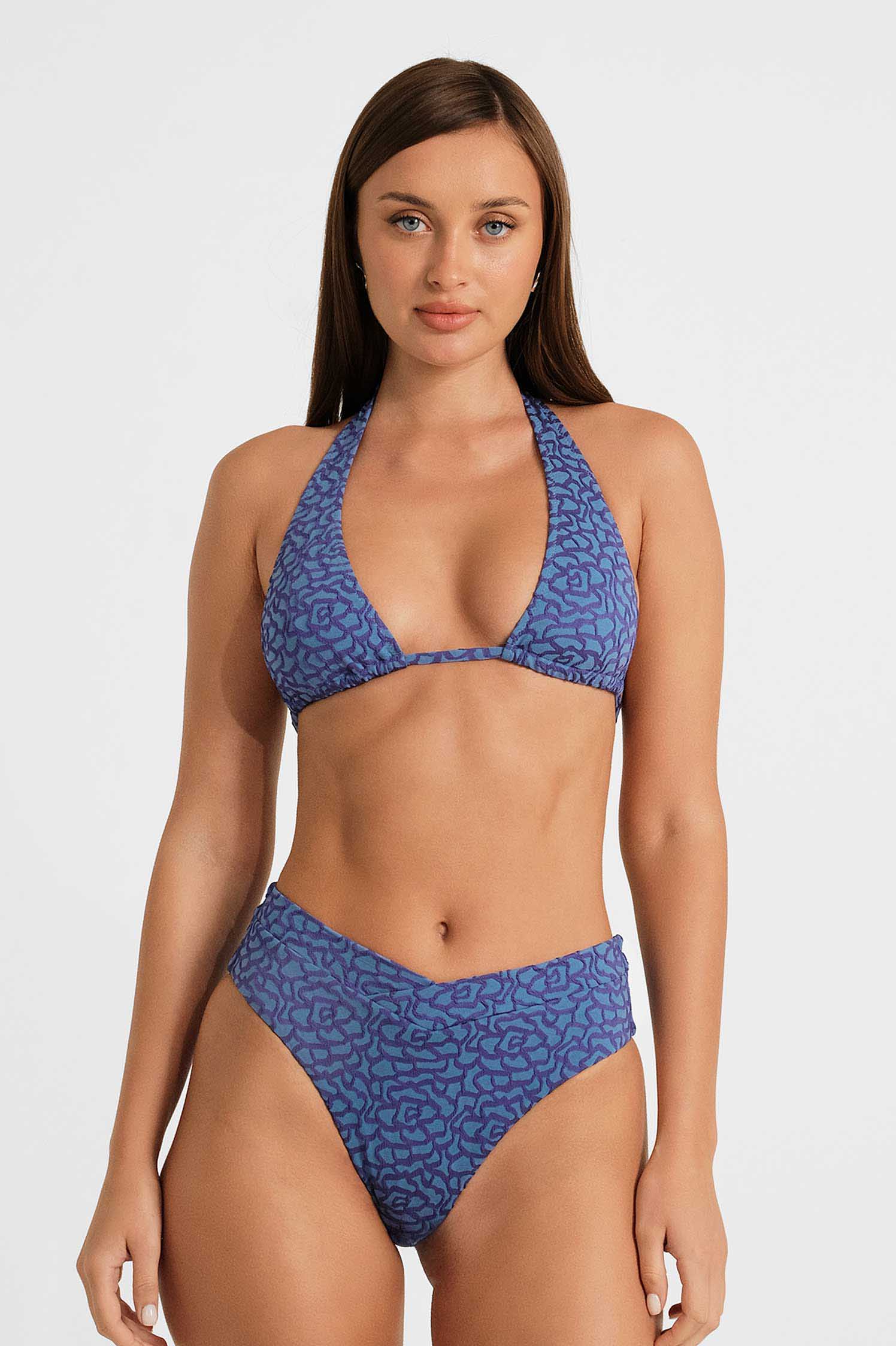 Billie Halterneck Top / Midnight Jacquard