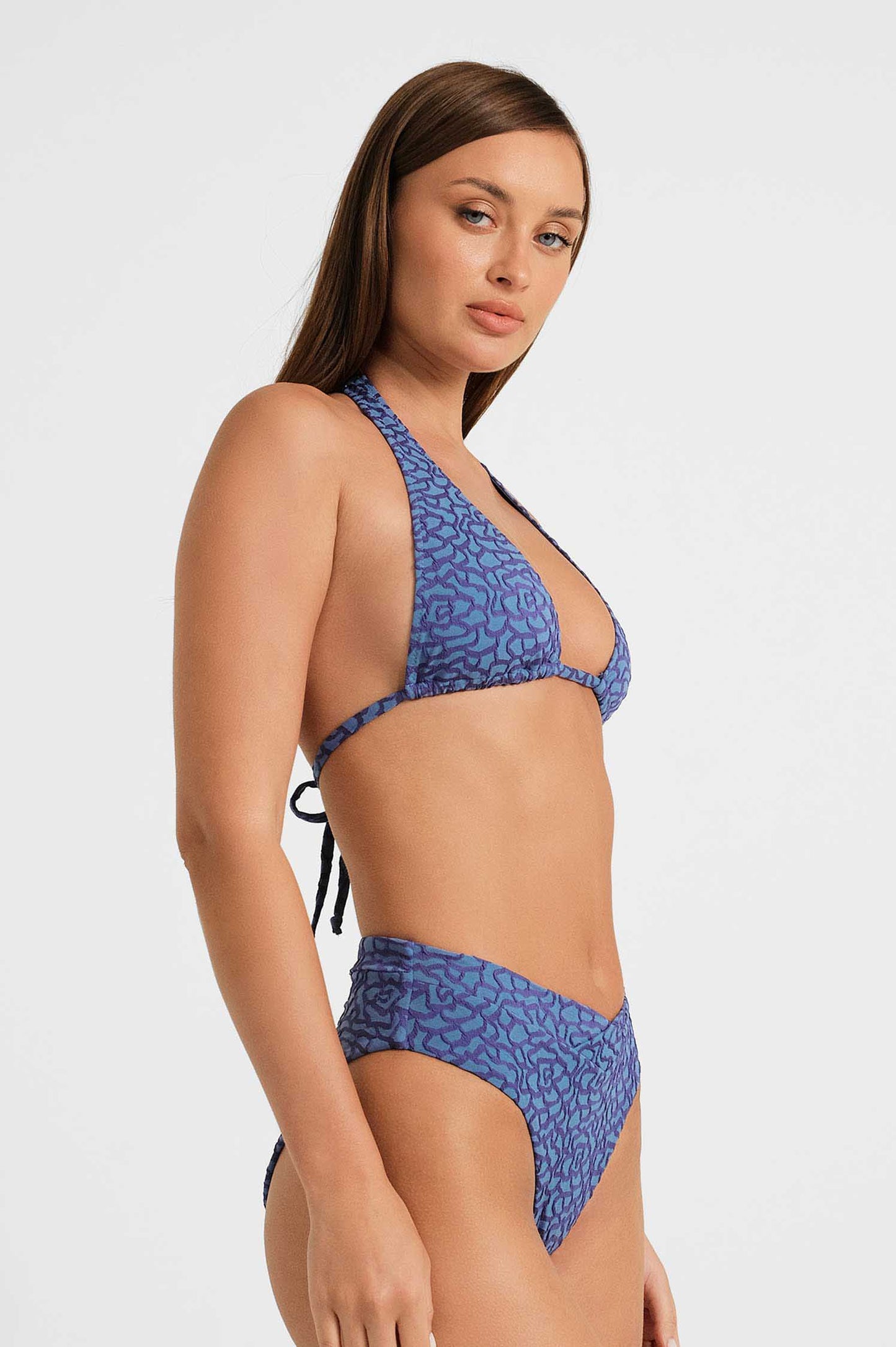 Billie Halterneck Top / Midnight Jacquard