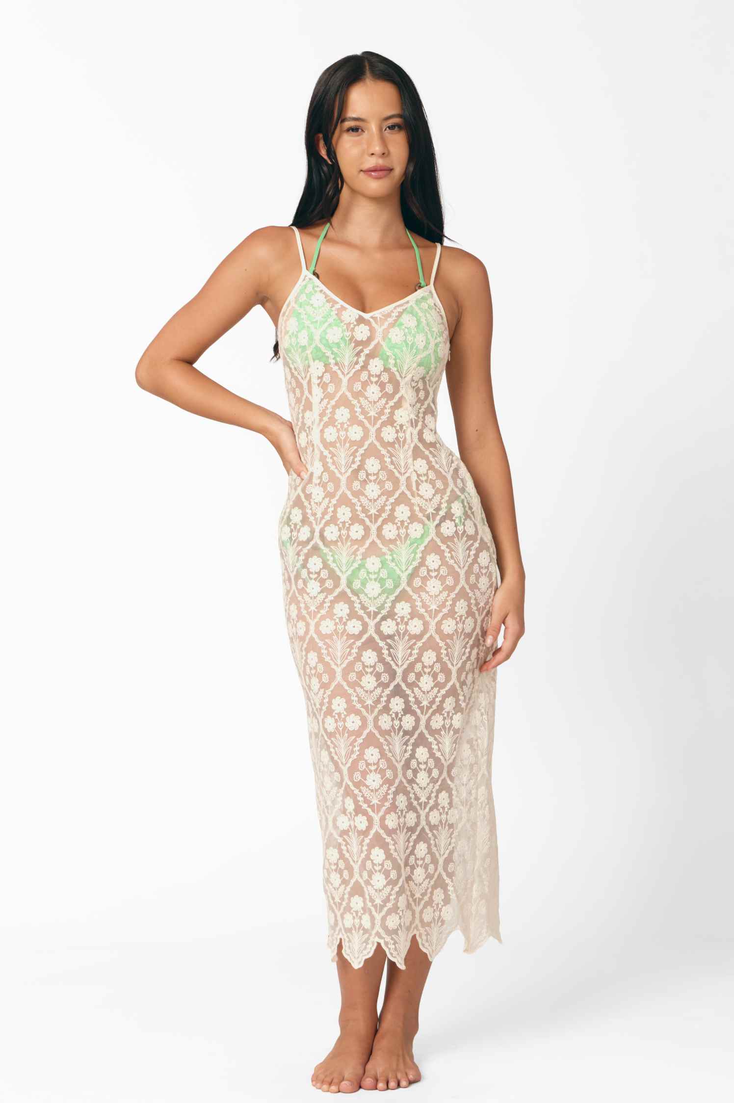 Jade Maxi Dress / Floral Lace
