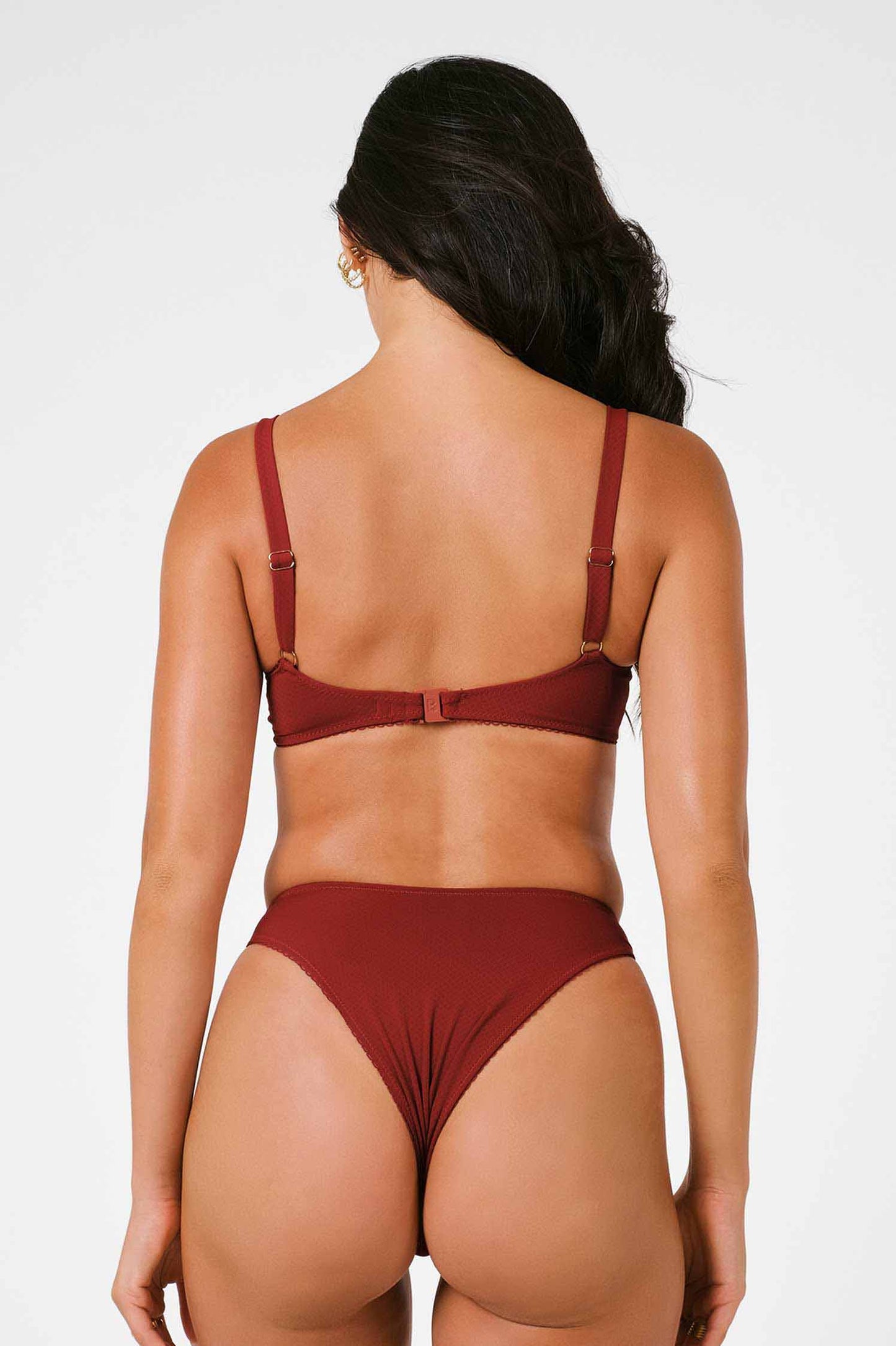 Elena Underwire Top / Cherry Wine Pointelle