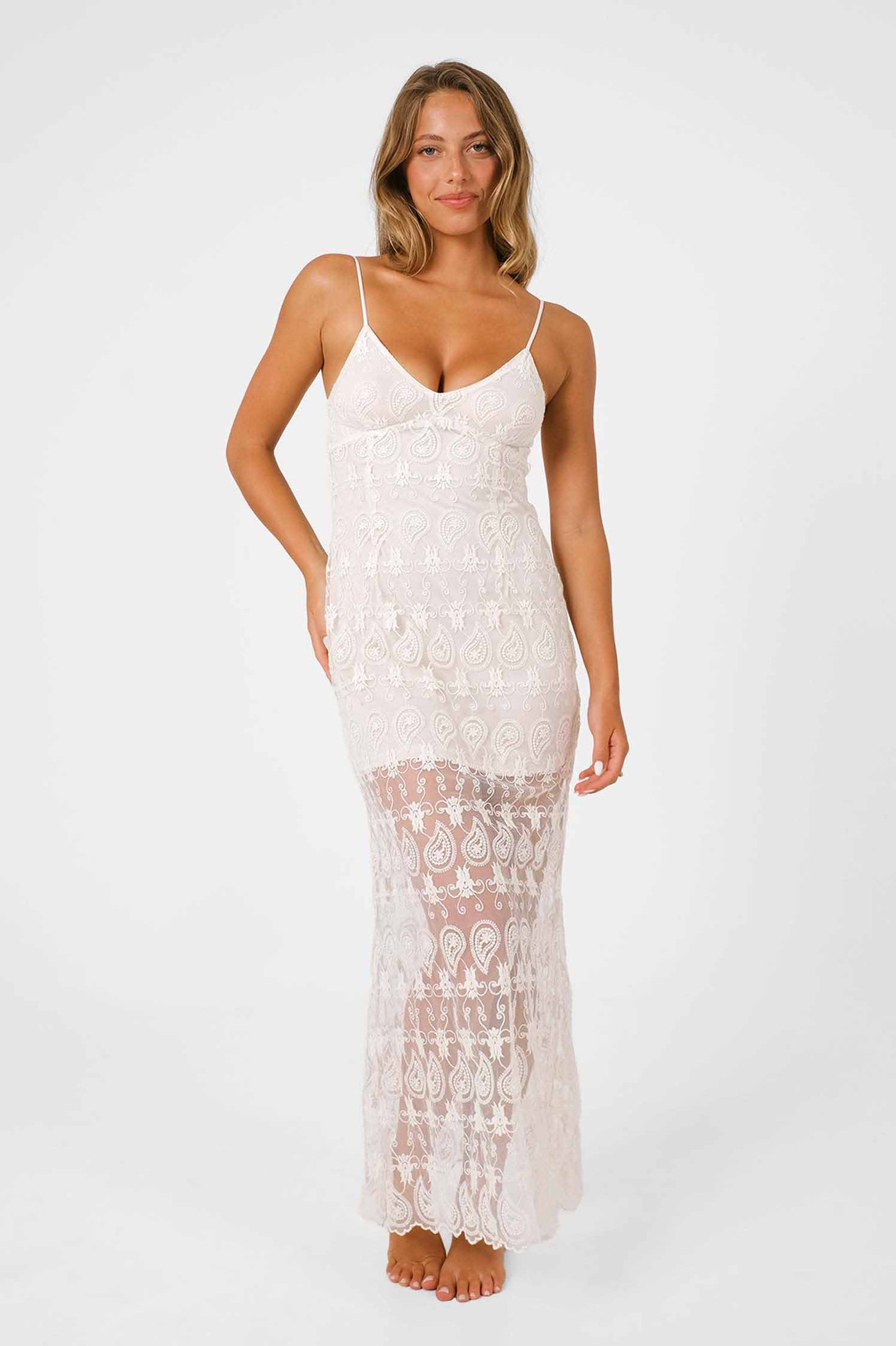 Winona Maxi Dress / Sandstone Lace FINAL SALE