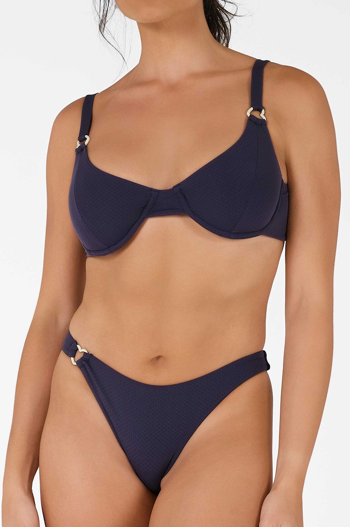 Camila Underwire Top / Navy Blue Pointelle FINAL SALE