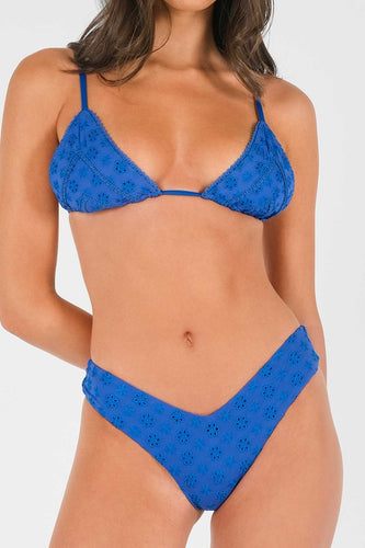Cynthia Triangle Top / Sapphire Eyelet FINAL SALE