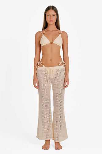 Balia Low Waist Crochet Pants / Crema FINAL SALE