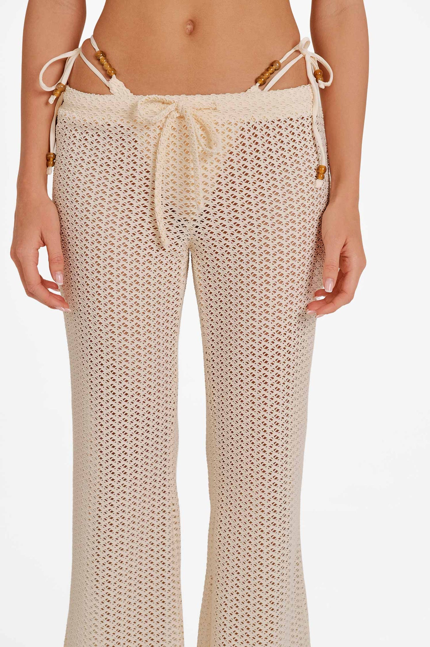 Balia Low Waist Crochet Pants / Crema
