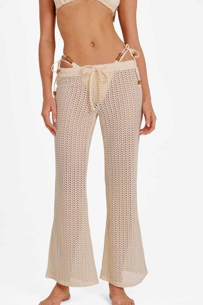 Balia Low Waist Crochet Pants / Crema
