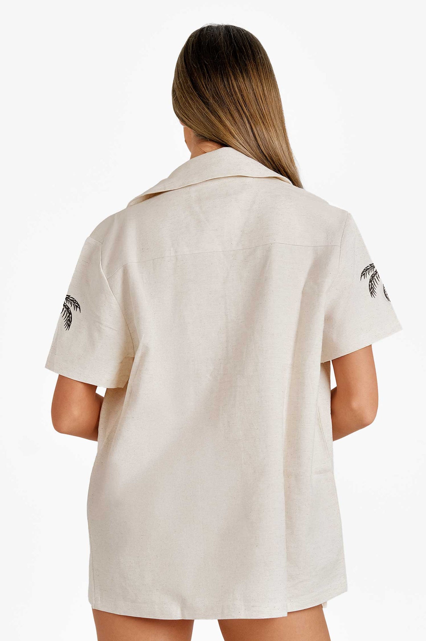 Classic Polo / Embroidered Palm Trees