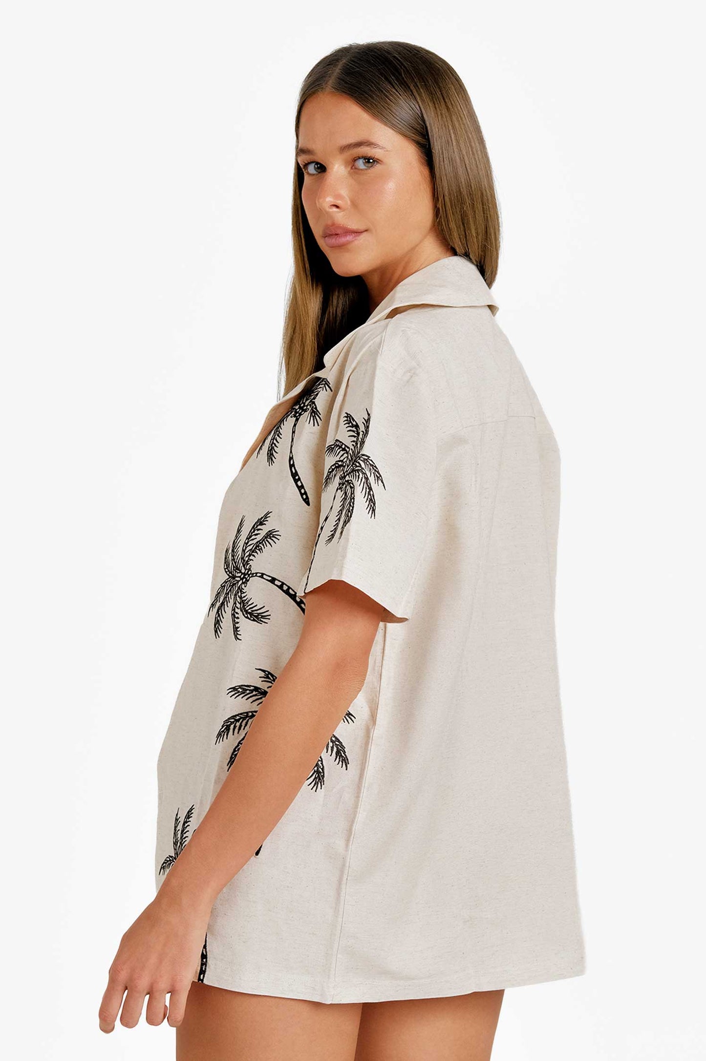 Classic Polo / Embroidered Palm Trees