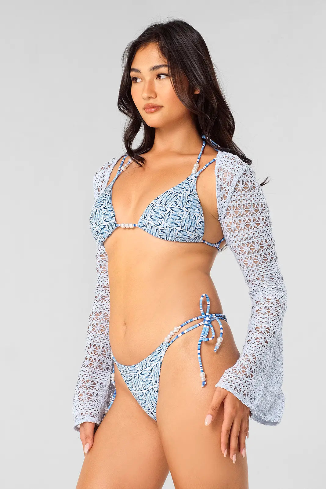 Corinne Knit Shrug / Blue Ballad