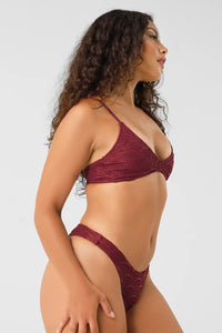 Mila Deep Scoop Neck Top / Henna