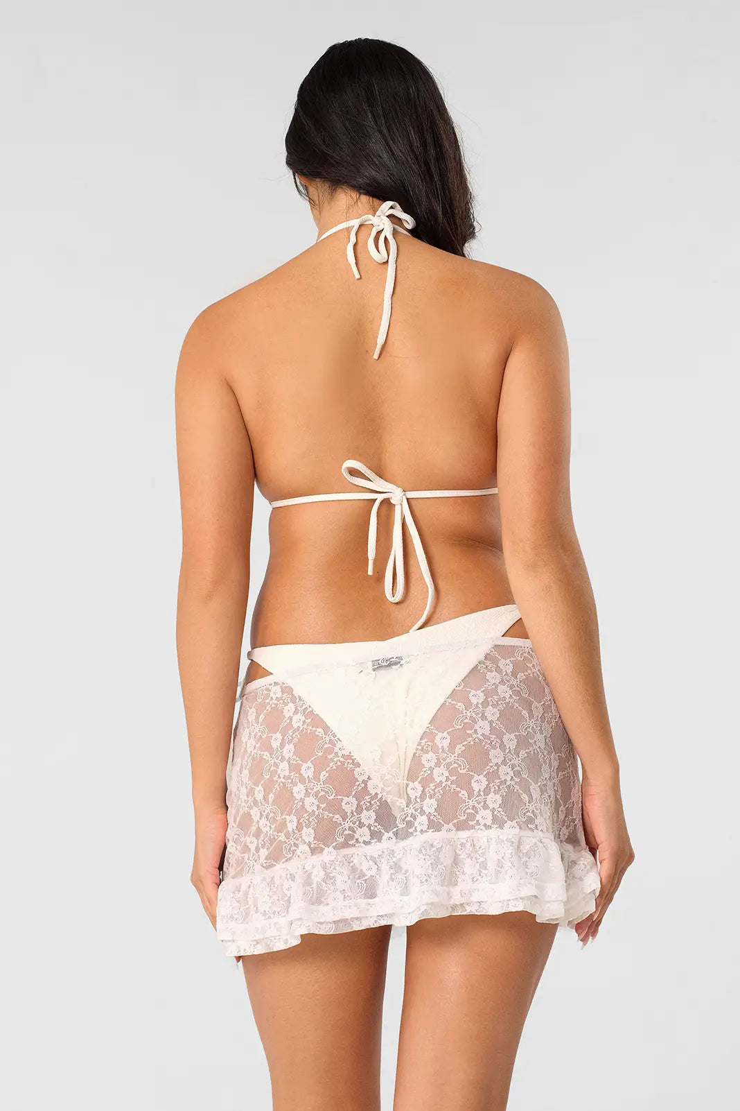 Polly Mini Skirt / White Lace