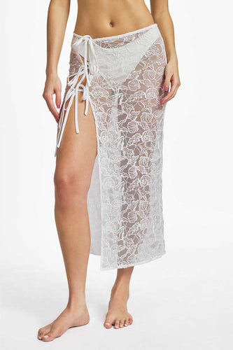 Yvonne Side-Tie Skirt / Seashell Lace