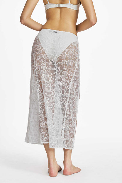 Yvonne Side-Tie Skirt / Seashell Lace