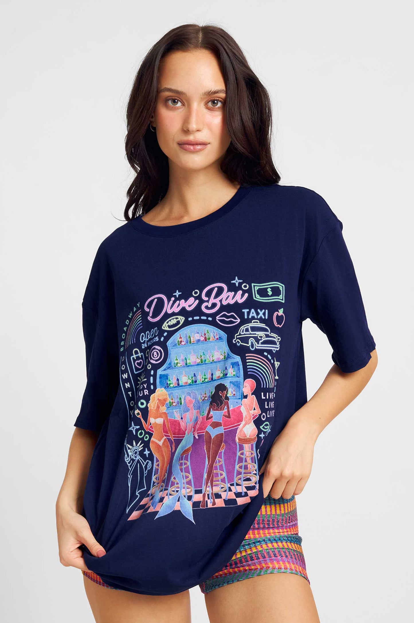 Oversized Graphic Tee / Dive Bar