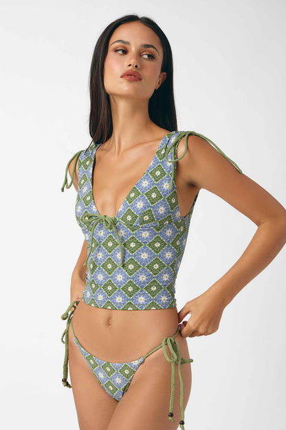 Miranda V-Neck Tankini Top / Sampieri