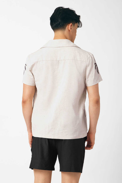 Classic Polo / Embroidered Palm Trees