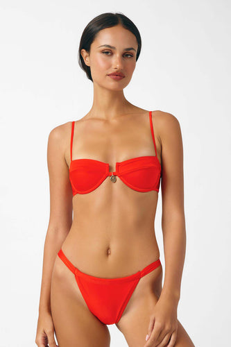 Simone Underwire Top / Red Hot Gloss