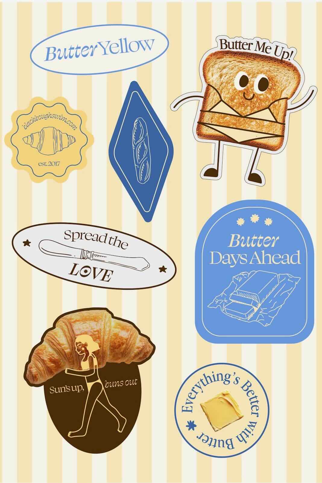 FREE Sticker Pack / Butter Yellow