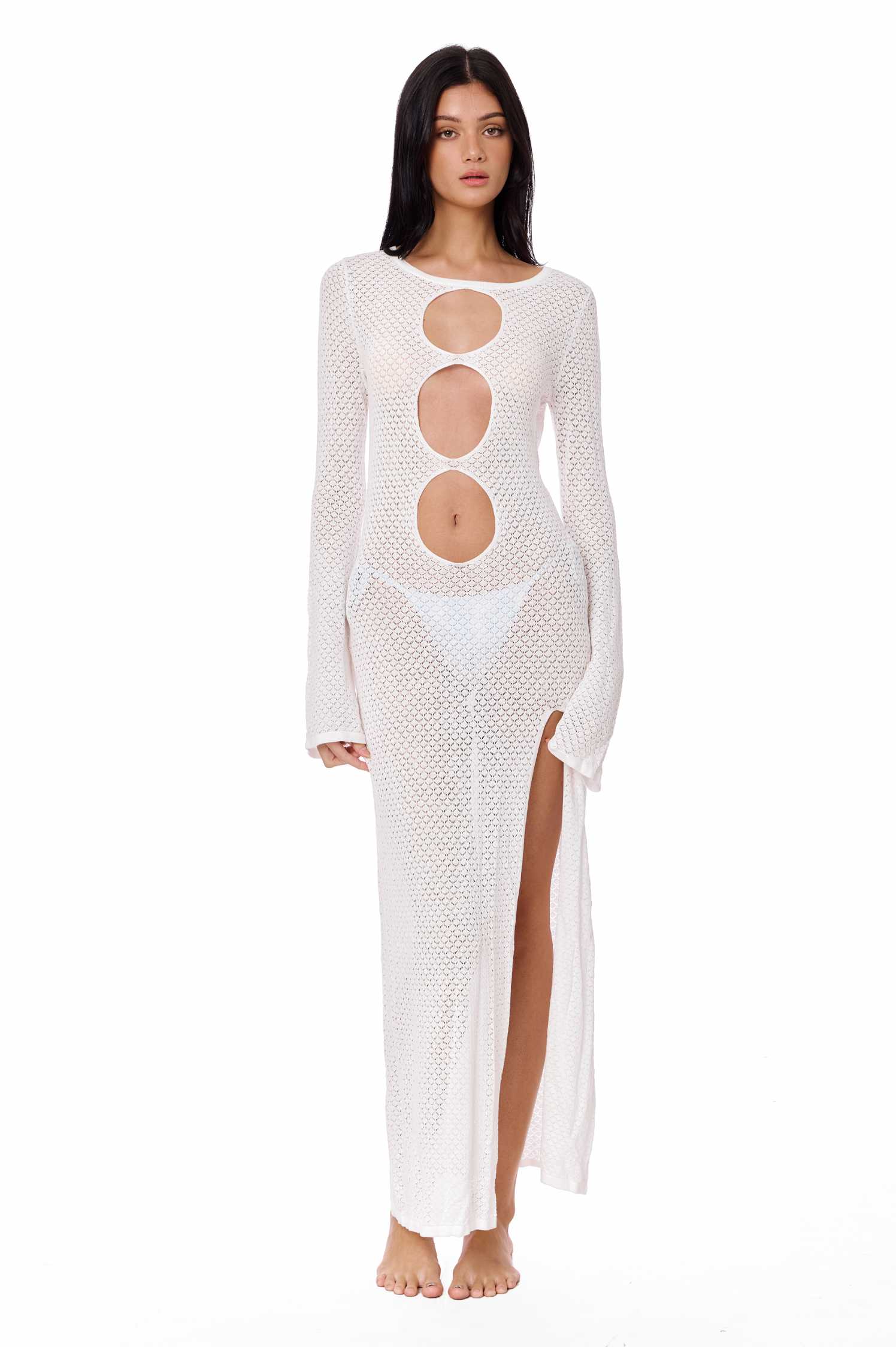 Junia Triple Ring Maxi Dress / Shell Knit
