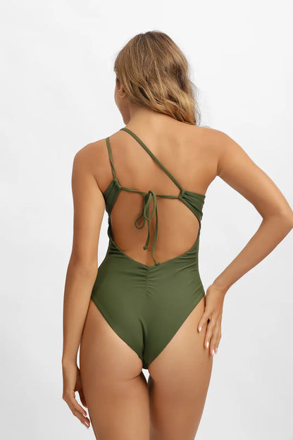 Zoey One-Shoulder One Piece / Basil Smash FINAL SALE