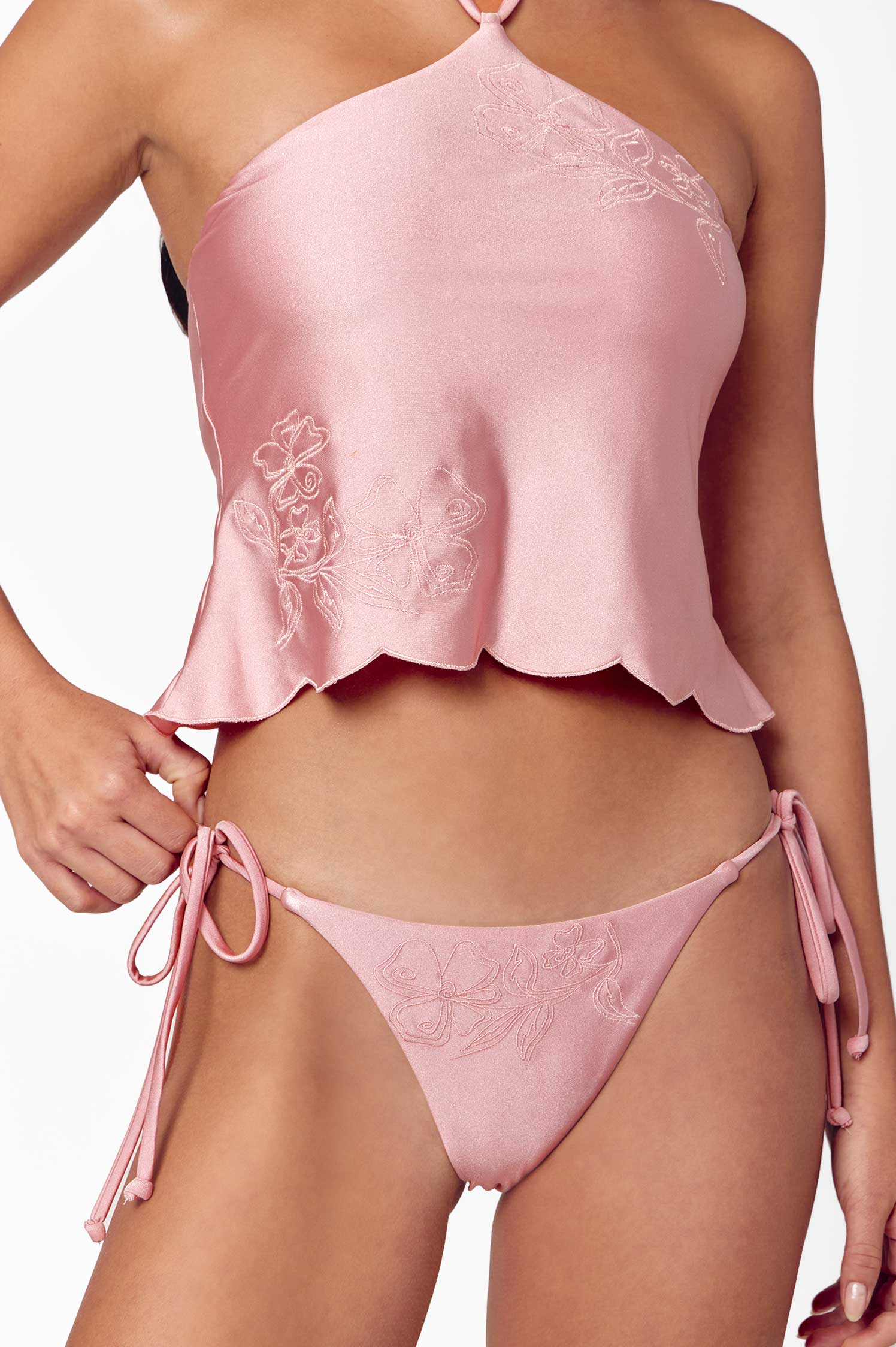 Dana String Cheeky Bottoms / Blush Gloss