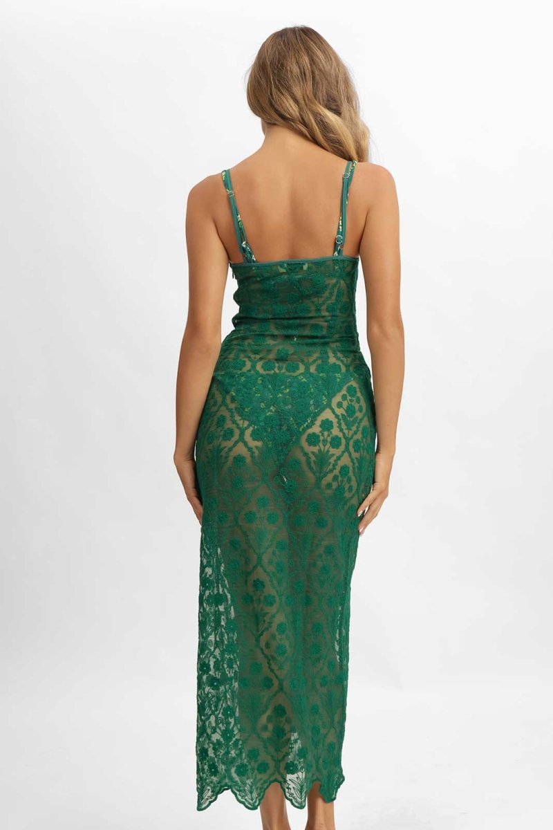 Jade Maxi Dress / Emerald Lace FINAL SALE