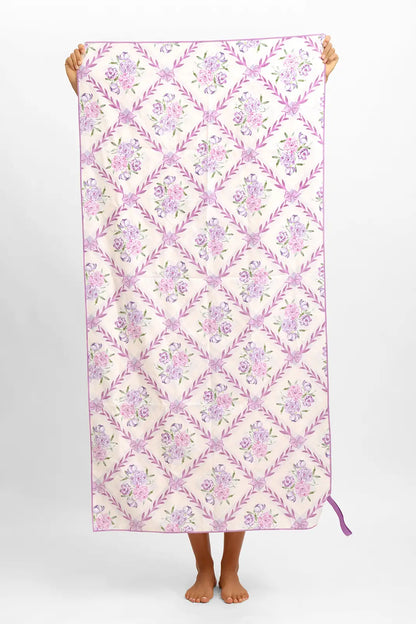 Reversible Packable Beach Towel / Lavender Tea FINAL SALE