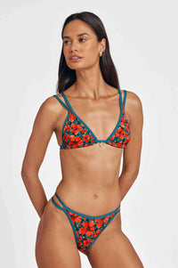 Minna Double Strap Triangle Top / Paradise Blooms