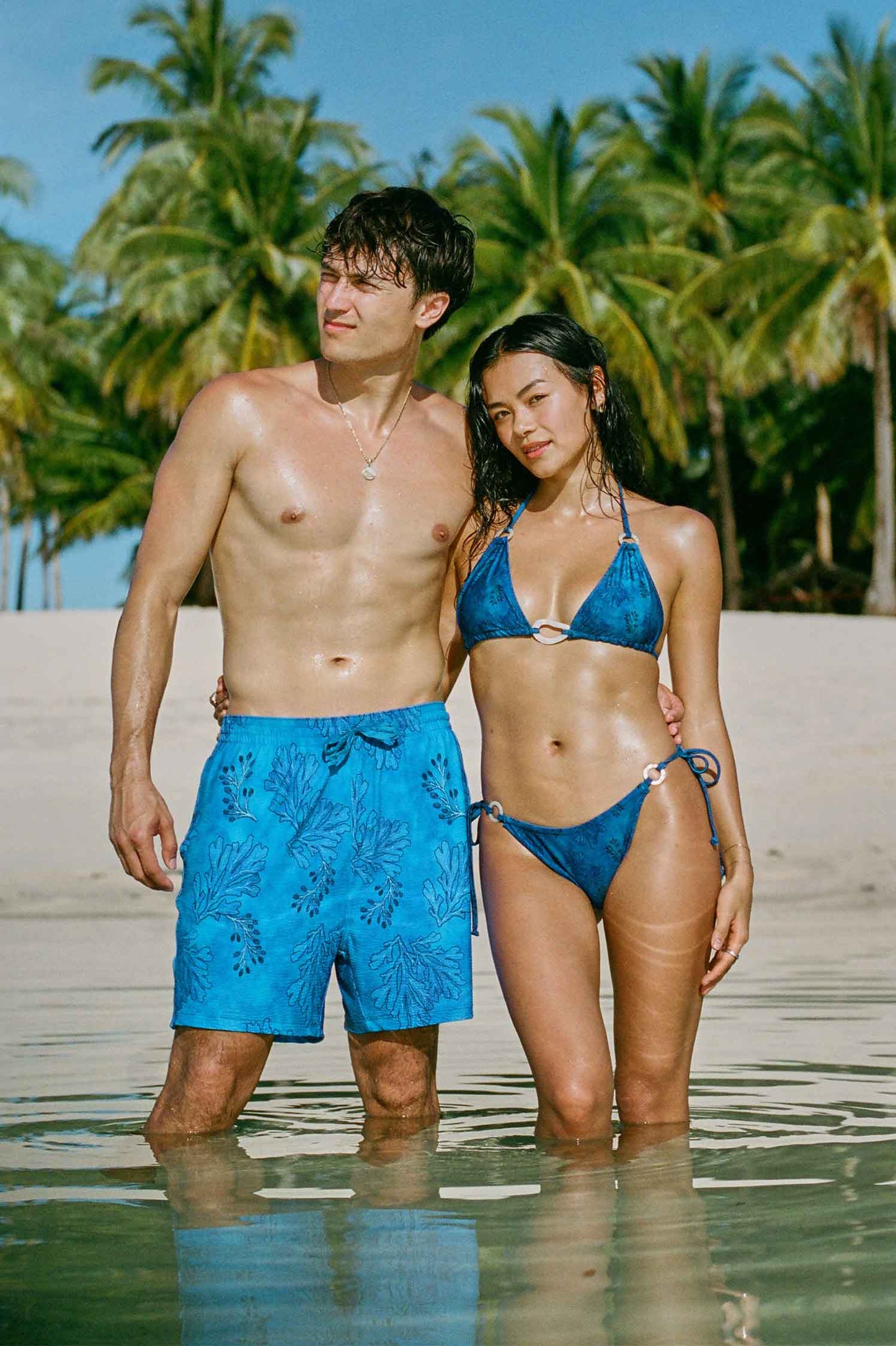 Pia String Medium Bottoms / Reef Blue