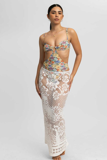 Alina Maxi Skirt / White Lace FINAL SALE