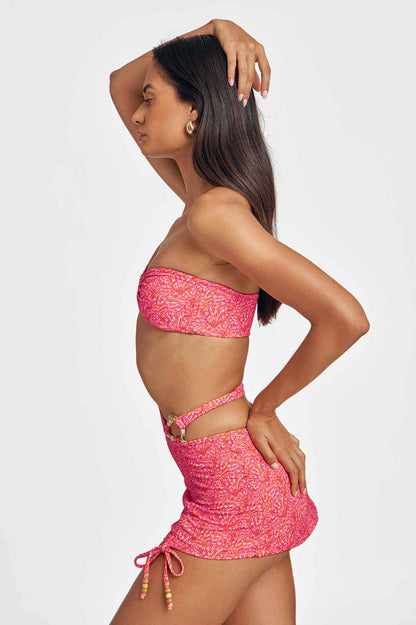 Noelani Split-Waist Mini Skirt / Spice Isle