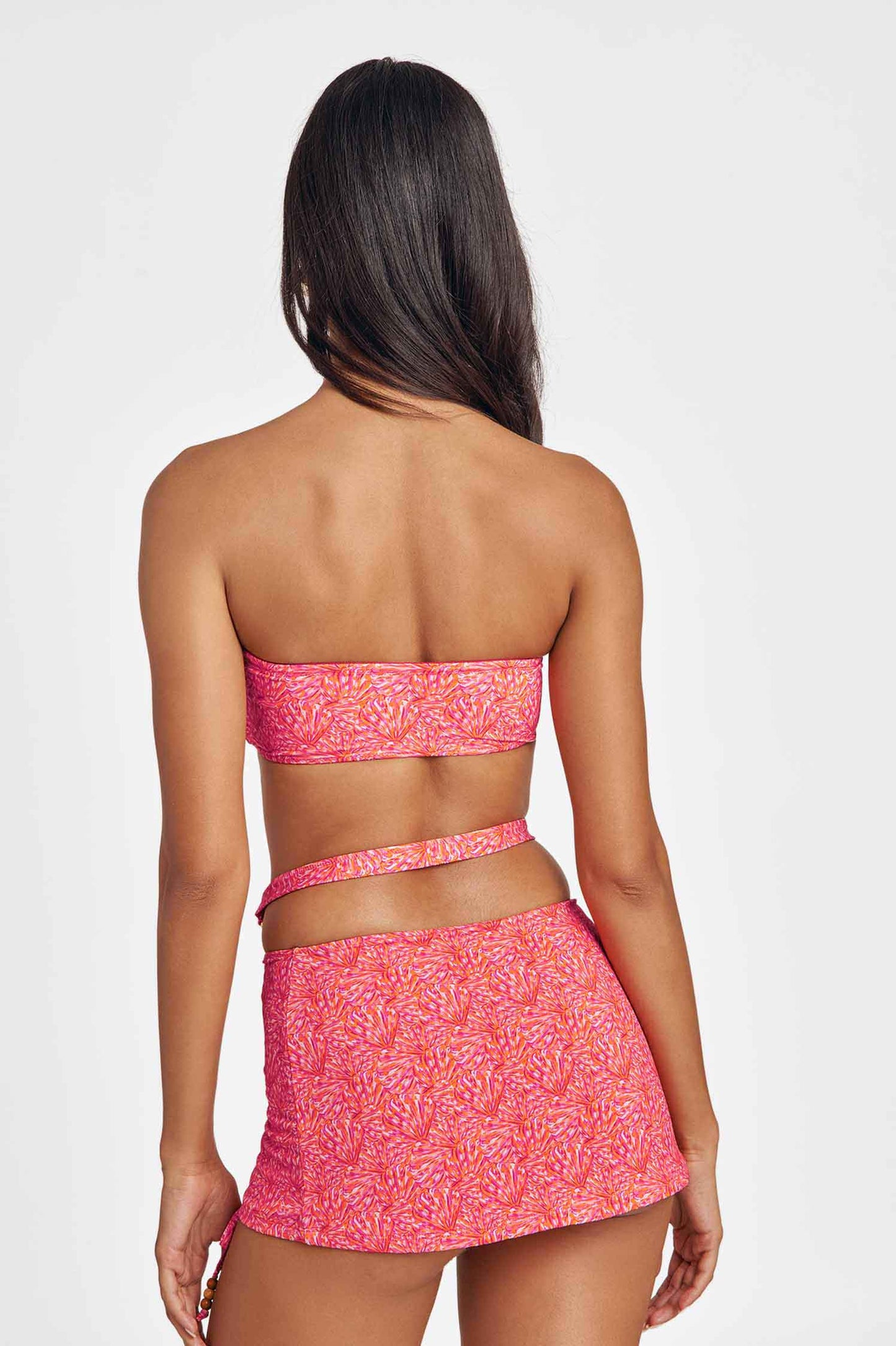 Noelani Split-Waist Mini Skirt / Spice Isle