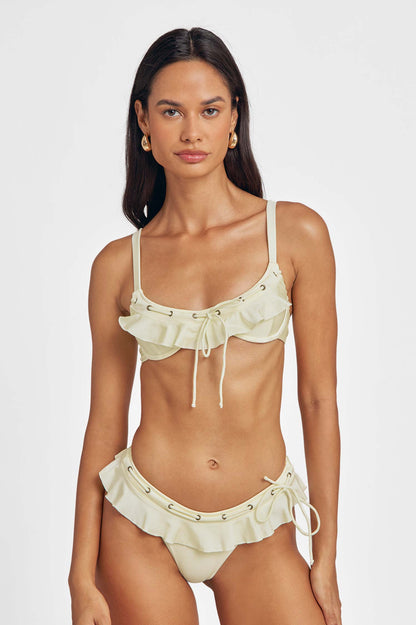 Debi Ruffled Underwire Top / Butter Yellow